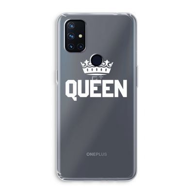 Queen zwart: OnePlus Nord N10 5G Transparant Hoesje