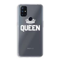 Queen zwart: OnePlus Nord N10 5G Transparant Hoesje