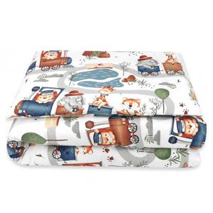 Dekbedset met Print Treintje 135x100 cm + Kussen 40x60 cm