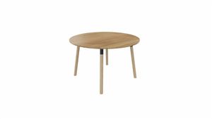 Tafel 9311 rond - 80 cm. - Zwart - Toscaans noten - Beuken naturel