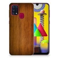 Samsung Galaxy M31 | Bumper Hoesje | Donker Hout