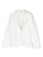 Paolo Pecora Kids blazer en maille à simple boutonnage - Blanc