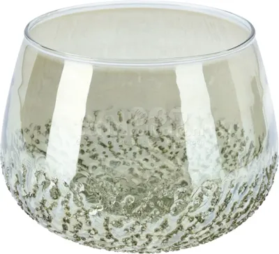 Waxinelichthouder Glas Groen 15cm