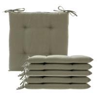 Hespiride Stoelkussen Altea - 6x - 40 x 40 cm - groen - polyester - tuinkussen