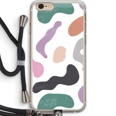 Memphis Shapes: iPhone 6 PLUS / 6S PLUS Transparant Hoesje met koord