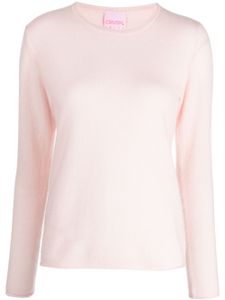 CRUSH CASHMERE pull en cachemire Maya à col ond - Rose