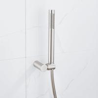 Fortifura Calvi Handdoucheset - 22.5cm - staaf - met houder - gladde slang - 150cm - geborsteldRVS PVD SW496812/SW720566/SW728177