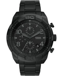 Fossil Heren Bronson chronograaf zwartkleurig roestvrijstalen horloge FS5712