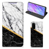 Samsung Galaxy S20 | Standcase | Marmer Wit Zwart - Origineel Cadeau Man