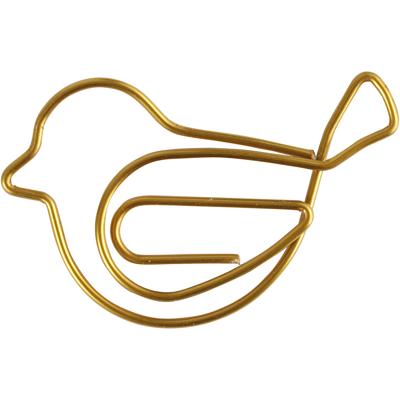Creativ Company Clips, vogel, afm 32x40 mm, goud, 6 stuk/ 1 doos