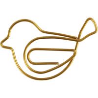 Creativ Company Clips, vogel, afm 32x40 mm, goud, 6 stuk/ 1 doos