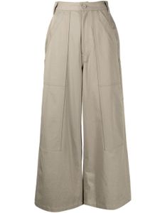 MM6 Maison Margiela pantalon palazzo à coupe trois poches - Vert