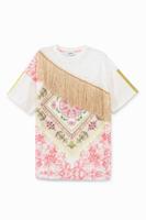 T-shirt met patch in verschillende stijlen - WHITE - L