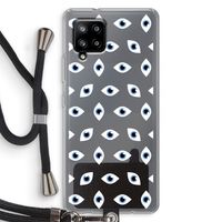 Eyes pattern: Samsung Galaxy A42 5G Transparant Hoesje met koord
