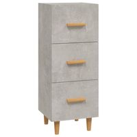 vidaXL Dressoir 34,5x34x90 cm bewerkt hout betongrijs