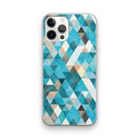 Gekleurde driehoekjes blauw: iPhone 12 Pro Transparant Hoesje