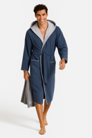 Morgenstern Morgenstern Ron Heren Badjas marine/grau L