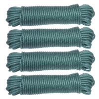 AMIG paracord touw - 4x - 15 meter - D5mm - 110kg - PE/PVC - groen