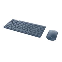 Trust Lyra toetsenbord Inclusief muis RF-draadloos + Bluetooth QWERTY Amerikaans Engels Blauw - thumbnail