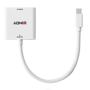 LINDY 38319 HDMI-kabel Aansluitkabel Mini DisplayPort-stekker, HDMI-A-bus 18 cm