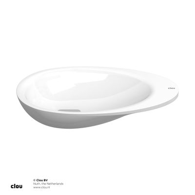 Fonteinkom Clou First Zonder Kranenbank 36x22x9 cm Mineraal Marmer Wit