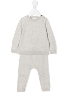 Marie-Chantal trousseau de naissance en maille à motif d'étoiles - Gris