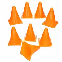 12x Sport/voetbal training pionnen oranje 17 cm - thumbnail