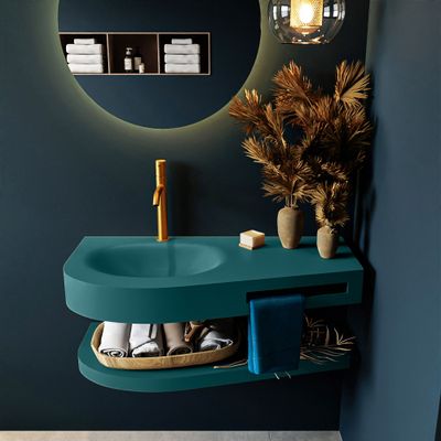 MONDIAZ RIVA 100cm Wastafel met planchet kleur Smag. Wastafel DULCET links 1 kraangaten kleur Smag. MONDIAZ RIVA 100cm Wastafel met planchet kleur Smag. Wastafel DULCET links 1 kraangaten kleur Smag.