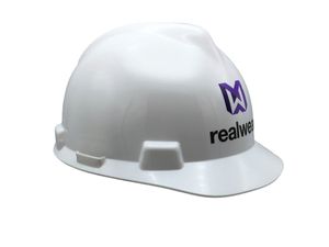 RealWear MSA V-Gard Front Brim Hard Hat with RealWear Logo