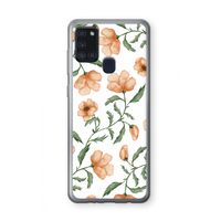 Peachy flowers: Samsung Galaxy A21s Transparant Hoesje