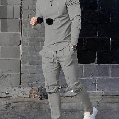 Men's Waffle Knit Hoodie and Sweatpants 2-Piece Co-Ord Set Grey / XXL