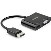 StarTech.com DP2VGAHD20 video kabel adapter DisplayPort HDMI + VGA (D-Sub) Zwart