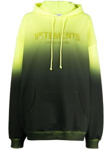 VETEMENTS hoodie oversize à effet dégradé - Jaune