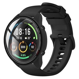 Xiaomi Mi Watch Color Plastic Hoesje met Glazen Screenprotector - Zwart