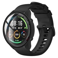 Xiaomi Mi Watch Color Plastic Hoesje met Glazen Screenprotector - Zwart - thumbnail