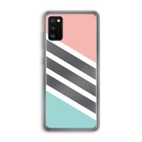 Strepen pastel: Samsung Galaxy A41 Transparant Hoesje