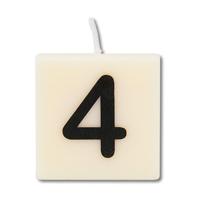 Paperdreams letter kaarsje nr. 4, 4st.