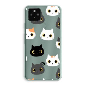 Katten: Google Pixel 5a 5G Transparant Hoesje