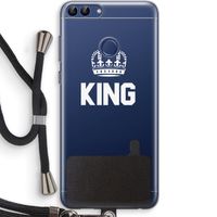 King zwart: Huawei P Smart (2018) Transparant Hoesje met koord