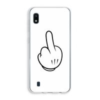 Middle finger white: Samsung Galaxy A10 Transparant Hoesje