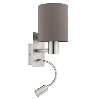 Eglo WandlampPasteri bruine kap met leeslampje - 96481