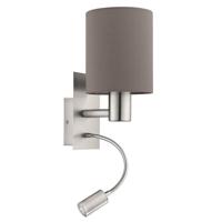 Eglo WandlampPasteri bruine kap met leeslampje - 96481