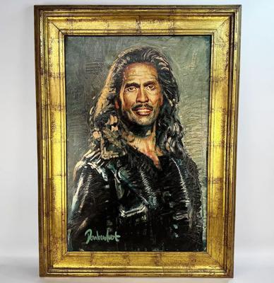 Originele 2001 Peter Donkersloot Andy Tielman Portret Schilderij