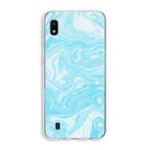 Waterverf blauw: Samsung Galaxy A10 Transparant Hoesje