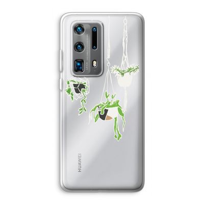 Hang In There: Huawei P40 Pro Plus Transparant Hoesje