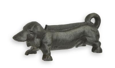 A CAST IRON DACHSHUND BOOT SCRAPER