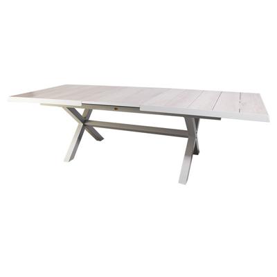 Blue Valley uitschuifbare dining tafel mist grey 204 - 264 x 102 cm - Oosterik home