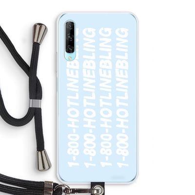 Hotline bling blue: Huawei P Smart Pro Transparant Hoesje met koord