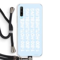 Hotline bling blue: Huawei P Smart Pro Transparant Hoesje met koord