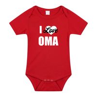 I love oma cadeau baby rompertje rood baby jongen/meisje